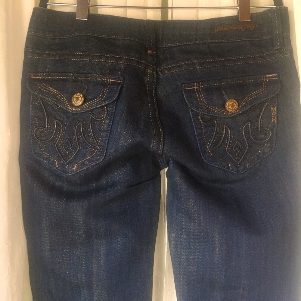 Mek Voyage Luxury Shimmery Boot Cut Jeans 7-1/2” Rise